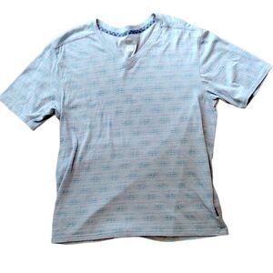 Merrell Men's Gray Patterned V-Neck T-Shirt Large